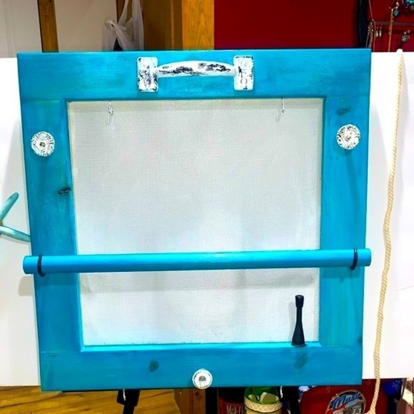 New Handmade Rustic Jewelry Hanging Display/Organizer Turquoise Mother’s Day - Picture 2 of 12